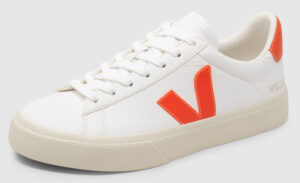 Veja Campo Leather - white-orange fluo