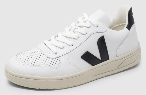 Veja V-10 Leather - white-black