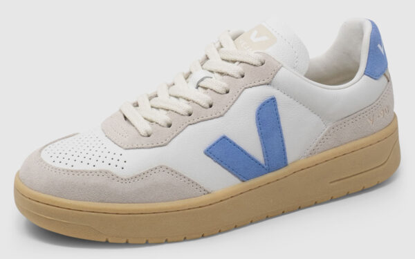 Veja V-90 Leather - white-aqua